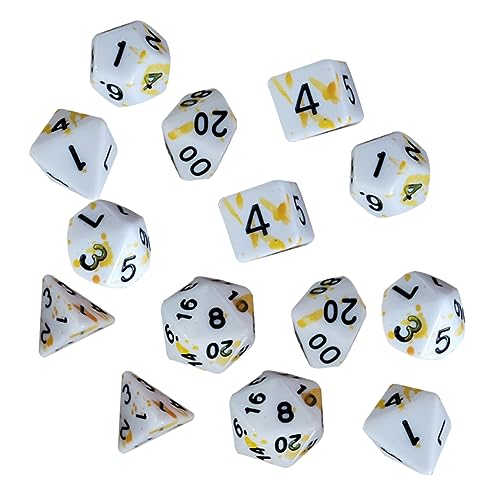 FOYTOKI 14 Stück Teiliges Acryl Würfelset Irregular Multi Seitige Dice für Brettspiele für Partys Camping und Kreative Spiele für Halloween und Mehr von FOYTOKI