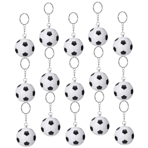 FOYTOKI 15Stücke Fußball Schlüsselanhänger PU Fußball Schlüsselringe für Taschen Rucksäcke und Schlüsselbund Party für Sportliebhaber FOYTOKI 15Stücke Fußball Schlüsselanhänger PU Fußball Schlüsselringe für Taschen Rucksäcke und Schlüsselbund Party für Sportliebhaber von FOYTOKI