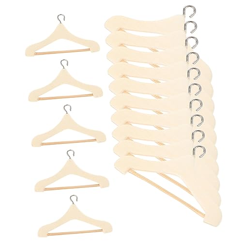 FOYTOKI 15Stücke Kleiderbügel für Puppenhäuser Mini Kleiderbügel aus Hochwertigem Material für Puppenbekleidung Ergänzung für Ihre Puppenkleiderschränke von FOYTOKI