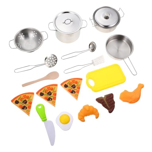 FOYTOKI Küchenspielzeug Für Kinder Kochspielzeug Set 19 Teiliges Edelstahl Küchenspielzeug Für Jungen Und Ädchen Rollenspiel Küchenzubehör Ideales Für Kleine Köche Kinderwerkzeug FOYTOKI Küchenspielzeug Für Kinder Kochspielzeug Set 19 Teiliges Edelstahl Küchenspielzeug Für Jungen Und Ädchen Rollenspiel Küchenzubehör Ideales Für Kleine Köche Kinderwerkzeug von FOYTOKI