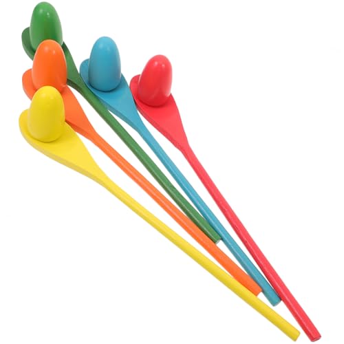 FOYTOKI 1Satz Eierlaufspielzeug für Teiliges aus Material Balance Ei Löffel Fördert Gleichgewicht und Motorische Fähigkeiten für Outdoor Spiele und Partys von FOYTOKI