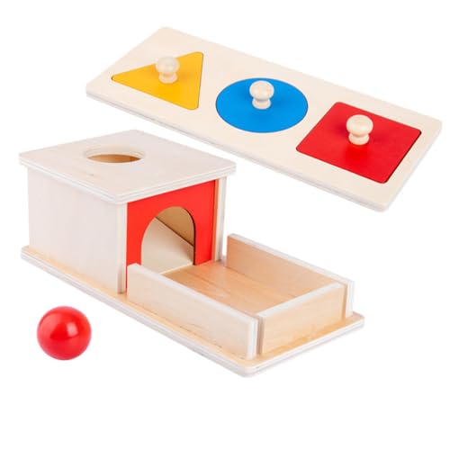 FOYTOKI 1Satz Holz Montessori Objekt Permanenz Box Teiliges mit Kugel und Geometrischem Formspielzeug für Kleinkinder Fördert Feinmotorik und Sicheres mit Glattem Holz und Ungiftigen FOYTOKI 1Satz Holz Montessori Objekt Permanenz Box Teiliges mit Kugel und Geometrischem Formspielzeug für Kleinkinder Fördert Feinmotorik und Sicheres mit Glattem Holz und Ungiftigen von FOYTOKI