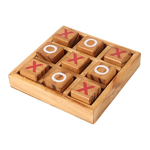 FOYTOKI 1Satz Holzspiel Brettspiel für Familien Kreatives Toe für Erwachsene Klassisches Strategiespiel aus Holz für Spielabende und Tischdekoration Fördert von FOYTOKI