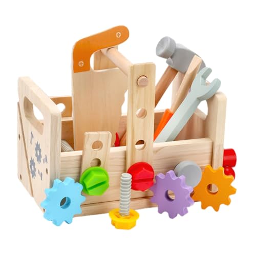 FOYTOKI 1Satz Holzspielzeug Werkzeugkasten für Pädagogisches Konstruktionsspielzeug mit Hammer Schraubendreher und Mehr für Jungen und Ab Jahren FOYTOKI 1Satz Holzspielzeug Werkzeugkasten für Pädagogisches Konstruktionsspielzeug mit Hammer Schraubendreher und Mehr für Jungen und Ab Jahren von FOYTOKI