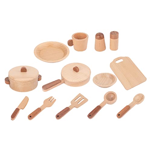 FOYTOKI 1Satz Küchenutensilien aus Holz für Spielküche Zubehör Realistisches Kochgeschirr für Rollenspiele Sicheres und Langlebiges Küchenspielzeug Fördert Kreativität FOYTOKI 1Satz Küchenutensilien aus Holz für Spielküche Zubehör Realistisches Kochgeschirr für Rollenspiele Sicheres und Langlebiges Küchenspielzeug Fördert Kreativität von FOYTOKI