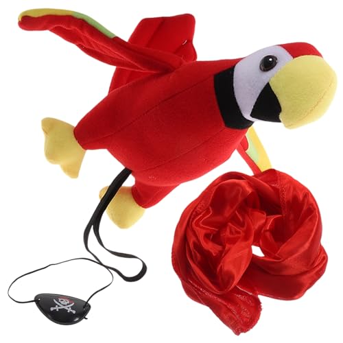 FOYTOKI 1Satz Piraten Cosplay mit Bandana Augenmaske und Plüschpapagei Auffällige Requisiten für Halloween Feiern Leicht für Piratenkostüme Teiliges FOYTOKI 1Satz Piraten Cosplay mit Bandana Augenmaske und Plüschpapagei Auffällige Requisiten für Halloween Feiern Leicht für Piratenkostüme Teiliges von FOYTOKI