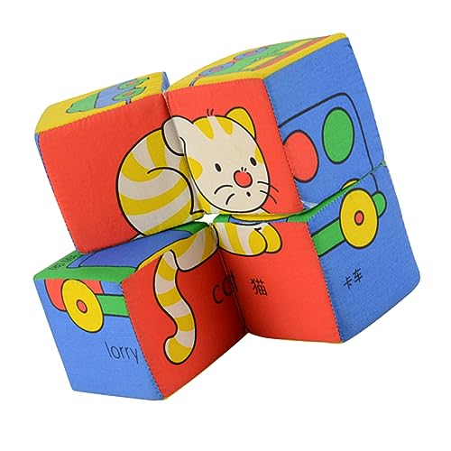 FOYTOKI 1Satz Puzzle Bildungsblöcke für Frühes Lernen Tier Motivspielzeug für Kleinkinder Kreatives Fantasie und Farberkennung für Ab Jahr von FOYTOKI