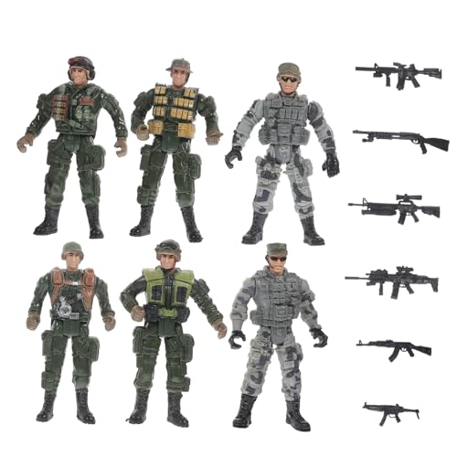 FOYTOKI 1Satz Soldatenfiguren Szenenlayout Requisiten Kinderspielzeug für Mikrolandschaften Schulprojekte und Puppenhäuser Sichere Farben für Ausstellungen von FOYTOKI