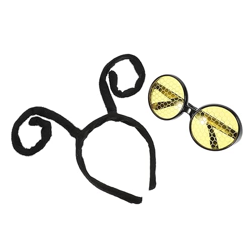 FOYTOKI 1Satz Stirnband mit Brille Insektenkostümzubehör für Kindergeburtstag Cosplay und Partys Schickes Accessoire für Halloween und Festlichkeiten Lustiges Haarband von FOYTOKI