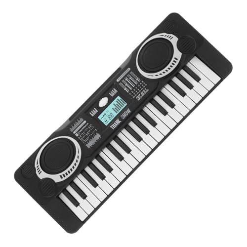 FOYTOKI Elektronisches Klavier-Spielzeug Für Kleinkinder Tasten Musikspielzeug Hand-Augen-koordination Und Musikalischen Fähigkeiten Tragbar Batterien Schwarz von FOYTOKI