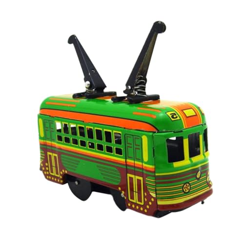 FOYTOKI 1Stück Vintage Stil Aufziehspielzeug für Nostalgisches Retro Tramcar Pädagogisches Kinderspielzeug Kreatives für Sammler und Dekoration von FOYTOKI