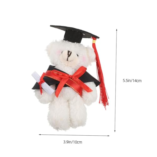 FOYTOKI 2 Stück Doktorbär Plüschtier Graduation Kuscheliges Stofftier zum Abschlussfeier Partydeko Brauntöne Weiches als Erinnerungsstück von FOYTOKI