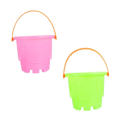 FOYTOKI 2 Stück Mini Sandspielzeug Plastik Eimer für Strand und Spielplatz Fördert Kreativität und Hand Augen Koordination Farben Zufällig Zufällige Farbe von FOYTOKI