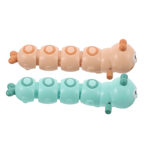 FOYTOKI 2 Stück Wind Up Tier Bewegliche Aufzieh Maulwurfsraupe Fördert Hand Auge Koordination Bunte Lauf Spielzeuge für Ab Jahren und Partygeschenk von FOYTOKI