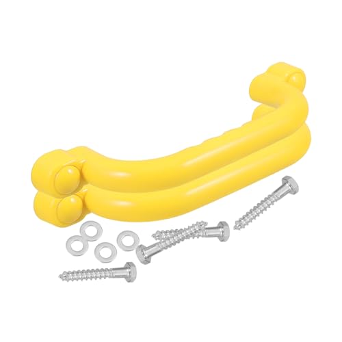 FOYTOKI 2 Stück rutschfeste Sicherheitsgriffe für Spielgeräte aus Robustem Kunststoff Gelb Kindersichere Haltegriffe für Indoor Outdoor Klettergerüste Geeignet für Spielplätze und von FOYTOKI