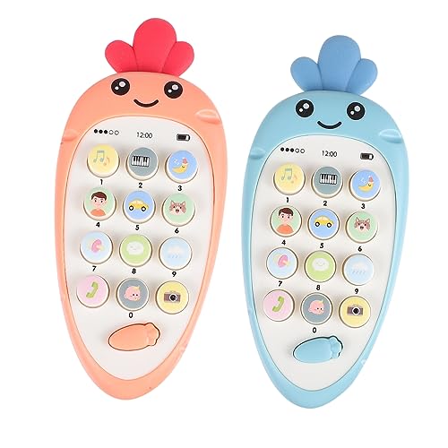 FOYTOKI 2 Stücke Baby Musical Telefon Spielzeug Mit Song Beißreinig Telefon Spielzeug Für Kinder Und Kleinkind von FOYTOKI
