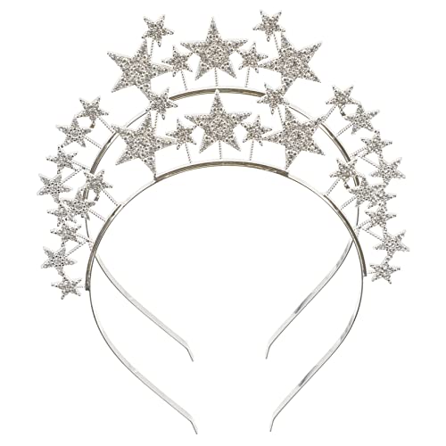 FOYTOKI 2 Stücke Metall Glitter Kinder Sternförmigen Haarreifen Glänzendes Stern Stirnband Zartes Haarschmuck für Mädchen für Partys und Feste Langlebig und Bequem von FOYTOKI