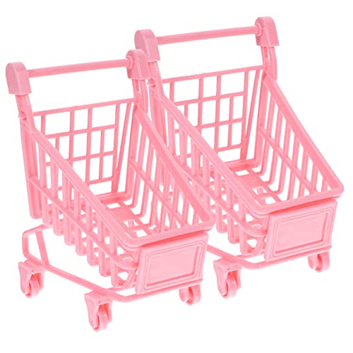 FOYTOKI Mini-einkaufswagen 2 Stück Einkaufswagen-Spielzeug Für Jungen Und Mädchen Zufälliger Stil von FOYTOKI
