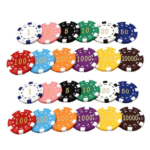 FOYTOKI 24 Stück Chips Token nummerierter Chip Spielmarken Spielzähler Lernen belohnung Party mitgebsel Games Requisiten für Spielmünzen Schüler Lernen Münze Eisen von FOYTOKI