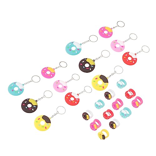 FOYTOKI Stück Donut Ring Schlüsselanhänger Der Ring Kindergeschenke Kindergeschenke Ringe Donut Partyzubehör Donut Schlüsselanhänger Partytütenfüller Für Partygeschenke Für von FOYTOKI