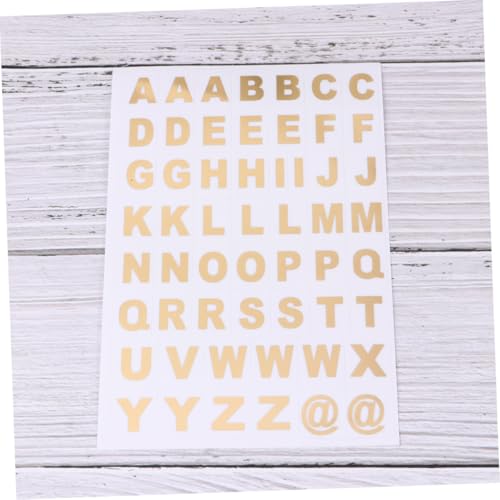 FOYTOKI 25 Blatt Transparente Hot Stamping Buchstaben Aufkleber Selbstklebende Englische Alphabet Sticker für Scrapbook Notizbuch Basteln Goldene Dekoration von FOYTOKI