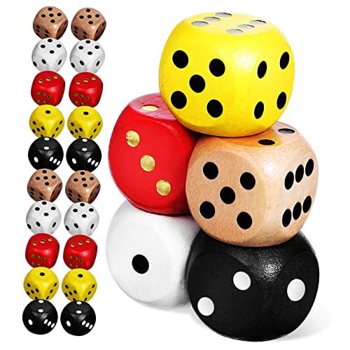 FOYTOKI 25 Stück Holzspielwürfel Sechsseitige Zahlenwürfel für Tischspiele Brettspiele und Partys Leicht und Tragbar für Familien und Freundesrunden Vielseitige Geschenkoption FOYTOKI 25 Stück Holzspielwürfel Sechsseitige Zahlenwürfel für Tischspiele Brettspiele und Partys Leicht und Tragbar für Familien und Freundesrunden Vielseitige Geschenkoption von FOYTOKI