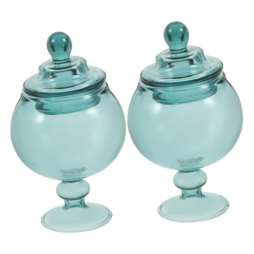 FOYTOKI Bonbon Gläser 2st Puppenhaus Bonbonglas Miniatures Glasgefäß Terrarium Unterschrank Mini Leckerli Glas Miniaturgläser Mit Deckel Miniatur-Outdoor-Tools Miniatur-bonbongläser Im Maßstab 1:12 von FOYTOKI