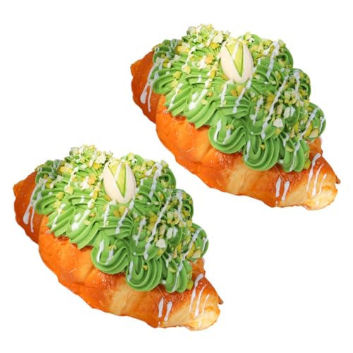 FOYTOKI 2St Simuliertes Croissant-Modell Croissant-Foto-Requisite lebensechter Kuchen replikas Replica Hamburgerbrötchen Brotdekor für zu Hause Pu-Croissant künstlich gefälschtes Essen von FOYTOKI