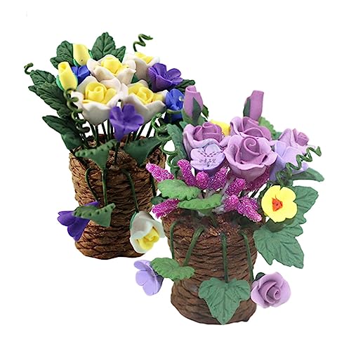 FOYTOKI 2Stücke Blumenkorb DIY Dekoration für Puppenhaus Kreative Blumenarrangements für Miniaturen Verzierung für Ihr Zuhause und Büro FOYTOKI 2Stücke Blumenkorb DIY Dekoration für Puppenhaus Kreative Blumenarrangements für Miniaturen Verzierung für Ihr Zuhause und Büro von FOYTOKI