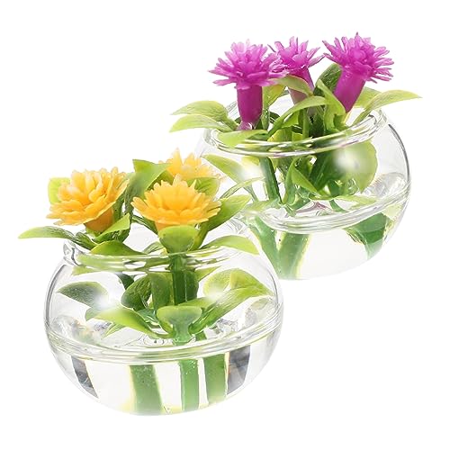 FOYTOKI 2Stücke Bonsai Modell Künstliche Pflanzen für Puppenhaus Dekoration Kleine Töpfe für Mini Design und Farbenfrohes Accessoire FOYTOKI 2Stücke Bonsai Modell Künstliche Pflanzen für Puppenhaus Dekoration Kleine Töpfe für Mini Design und Farbenfrohes Accessoire von FOYTOKI