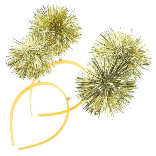 FOYTOKI 2Stücke Glitzer Haarreif für Lustige Boppers mit Pompons Haardekoration für Partys Cosplay und Feiertage Langlebig und von FOYTOKI