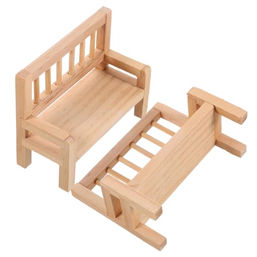 FOYTOKI 2Stücke Holzbank Mini Gartenbank Puppenhaus Möbel für Dekoration und Wohnaccessoires und Kreative Miniaturprojekte FOYTOKI 2Stücke Holzbank Mini Gartenbank Puppenhaus Möbel für Dekoration und Wohnaccessoires und Kreative Miniaturprojekte von FOYTOKI