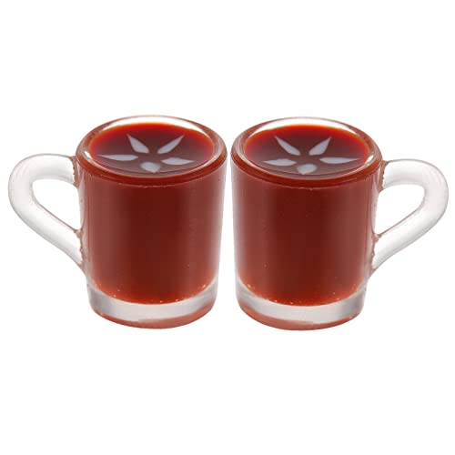 FOYTOKI 2Stücke Kaffeetassen für Puppenhaus Dekoration Modelle für DIY Mikroszenen Verschleißfest und Detailreich für Sammler von FOYTOKI
