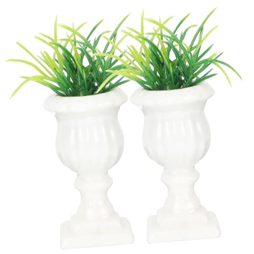 FOYTOKI 2Stücke Marmorsäule Bonsai Vase Ornament für Mikrolandschaftsgestaltung Deko für Puppenhäuser und Kleine Tischdekorationen FOYTOKI 2Stücke Marmorsäule Bonsai Vase Ornament für Mikrolandschaftsgestaltung Deko für Puppenhäuser und Kleine Tischdekorationen von FOYTOKI