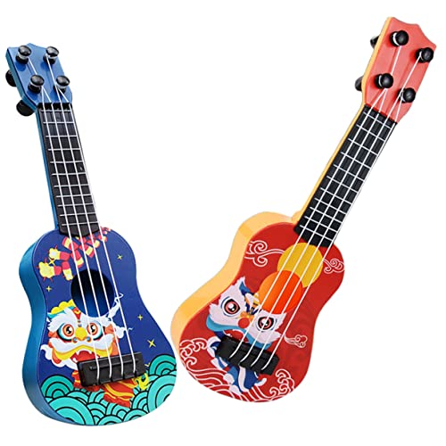FOYTOKI 2Stücke Mini Ukulele für Kindergitarre aus Hochwertigem Material Saiten Lernspielzeug für Frühe Bildung für Jungen von FOYTOKI