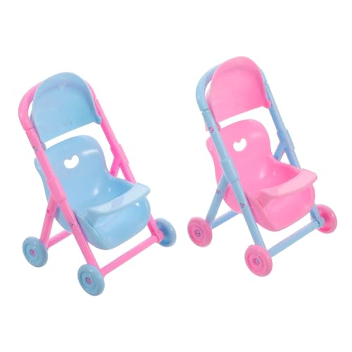 FOYTOKI 2Stücke Puppenwagen für Faltbarer Kinderwagen Zubehör für Rollenspiele und Kreatives Fördert Fantasie und Eltern Junge Mädchen Engagement von FOYTOKI