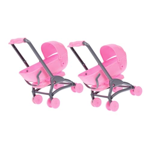 FOYTOKI 2Stücke Puppenwagen für Realistische Kinderwagen für Puppenhaus Kreatives und Stärkung der Eltern Junge Mädchen Beziehung Kompakt Robust von FOYTOKI