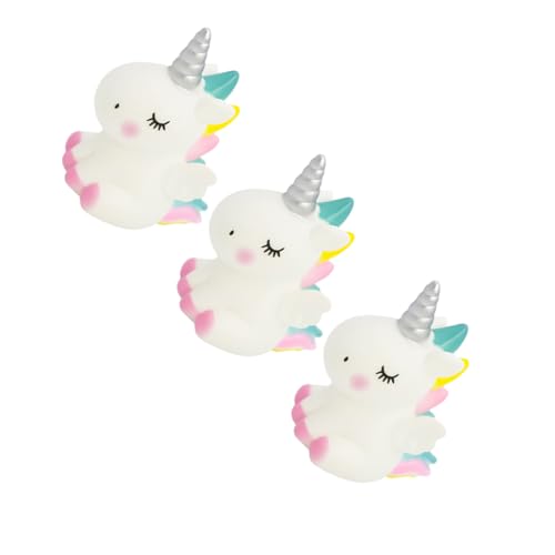 FOYTOKI 3 Stück Teiliges Einhorn Design Kuchendekoration Lustige Tortendeko für Geburtstagsfeiern Dessertornamente für Zuhause Kawaii Lebendige Gestaltung Sichere Verwendung für Besondere von FOYTOKI