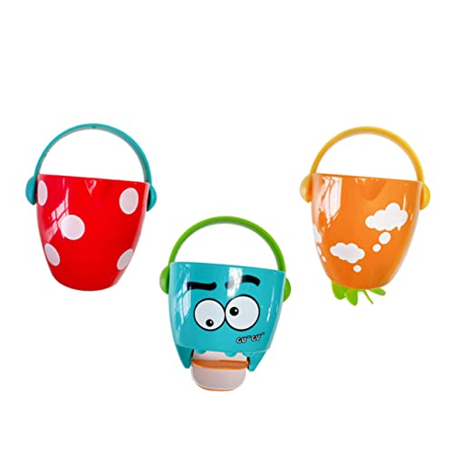 FOYTOKI 3 Stück Teiliges Spritzspielzeug für Cartoon Wasser Eimer Badespielzeug für Spaß Beim Duschen Hochwertigem für Entwicklung der Hand Augen Koordination von FOYTOKI