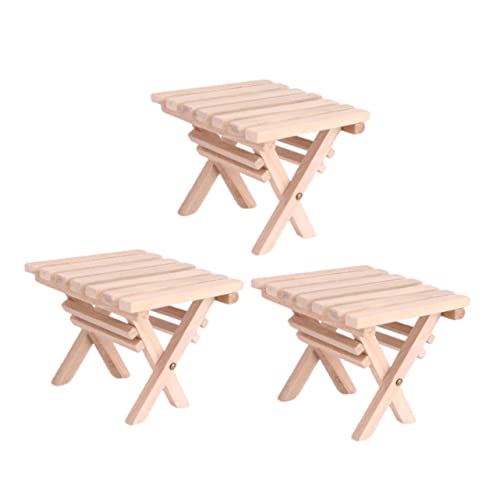FOYTOKI 3 Stücke Möbel Teiliges Faltbares Tischmodell für Puppenhaus Dekoration Miniaturmöbel für Wohnzimmer und Schlafzimmer für DIY Miniaturhäuser und Sammler von FOYTOKI