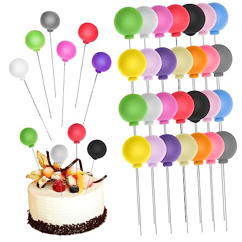 FOYTOKI 30Stücke Schaumstoffkugeln Mini Cake Topper Tortendeko für Geburtstagsfeiern Hochzeiten und Jubiläen Langlebig und Vielseitig Einsetzbar zur Individuellen Kuchendekoration von FOYTOKI