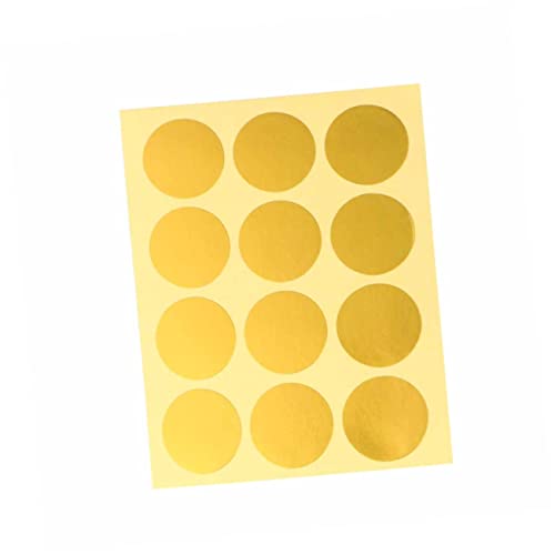 FOYTOKI 360 Stück Goldfolien Sealing Sticker Selbstklebende Dekorative Aufkleber für Umschläge Scrapbooking und Geschenktüten Rund Etiketten für Feiern und von FOYTOKI