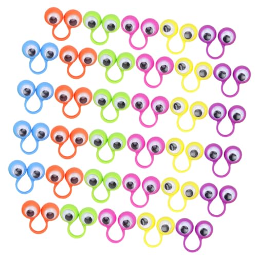 FOYTOKI 36Stücke Lustige Augenringe Fingerpuppen für Lernspielzeug zur Kreativen Zufällige Farben für Geburtstags von FOYTOKI