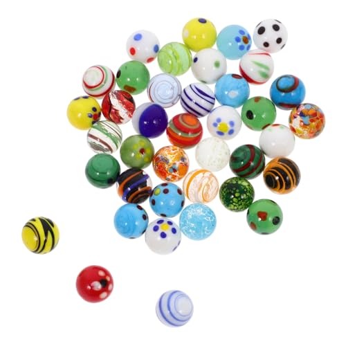 FOYTOKI 38Stücke Glasmurmeln Farbenfrohe Spielmurmeln für Kreative Dekoration Sicher für Aquarien für Murmelspiele und Vasen Dekorationen FOYTOKI 38Stücke Glasmurmeln Farbenfrohe Spielmurmeln für Kreative Dekoration Sicher für Aquarien für Murmelspiele und Vasen Dekorationen von FOYTOKI