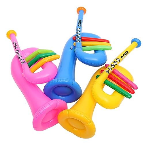 FOYTOKI 3Stücke Aufblasbare Musikinstrumente Lustiges für Trompete Horn für Partys Bildungsspielzeug Zufälligen Farben für Musikpartys und Festlichkeiten FOYTOKI 3Stücke Aufblasbare Musikinstrumente Lustiges für Trompete Horn für Partys Bildungsspielzeug Zufälligen Farben für Musikpartys und Festlichkeiten von FOYTOKI