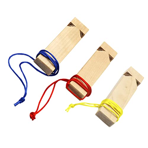 FOYTOKI 3Stücke DIY Holz Zugpfeifen für Kreatives Musikinstrument Musikalität und Kreativität Farbige Zufällig für Unvergesslichen von FOYTOKI