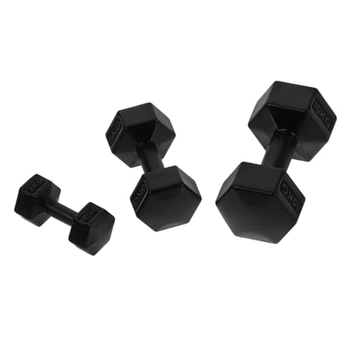 FOYTOKI 3Stücke Mini Hanteln für Puppenhaus Fitnessgeräte Schwarz Detailreich und Kompakt für Puppenstuben Zubehör und Fitness Dekoration FOYTOKI 3Stücke Mini Hanteln für Puppenhaus Fitnessgeräte Schwarz Detailreich und Kompakt für Puppenstuben Zubehör und Fitness Dekoration von FOYTOKI