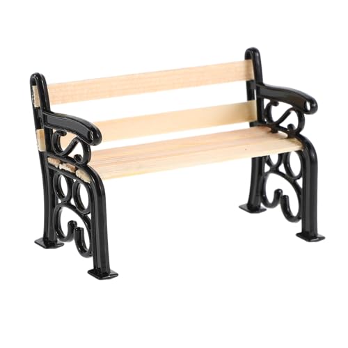 FOYTOKI 3pcs Schwarz Miniatur Park Bank Für Puppe Möbel Miniatur von FOYTOKI