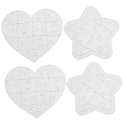 FOYTOKI 4 Sätze Puzzle zum Ausmalen Teile Herz und Sternform Kreative DIY Puzzles für Malprojekte Fantasie und Koordination FOYTOKI 4 Sätze Puzzle zum Ausmalen Teile Herz und Sternform Kreative DIY Puzzles für Malprojekte Fantasie und Koordination von FOYTOKI