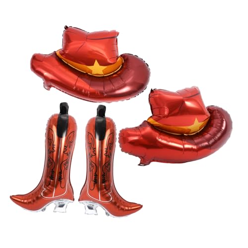 FOYTOKI 4 Stück Cowboy Balloons Western Party Deko Cowboyhut und Stiefel Folienballons für Geburtstagsfeiern und Anlässe Farbenfrohe Aluminium Luftballons für Unvergessliche FOYTOKI 4 Stück Cowboy Balloons Western Party Deko Cowboyhut und Stiefel Folienballons für Geburtstagsfeiern und Anlässe Farbenfrohe Aluminium Luftballons für Unvergessliche von FOYTOKI